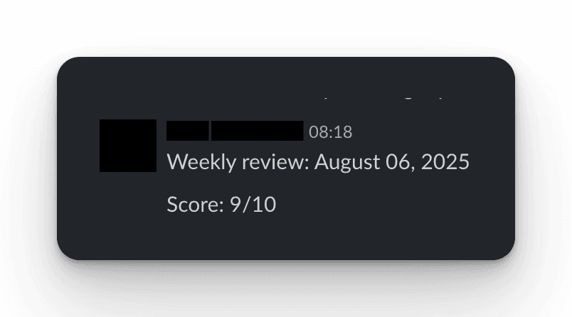 The weekly review thread